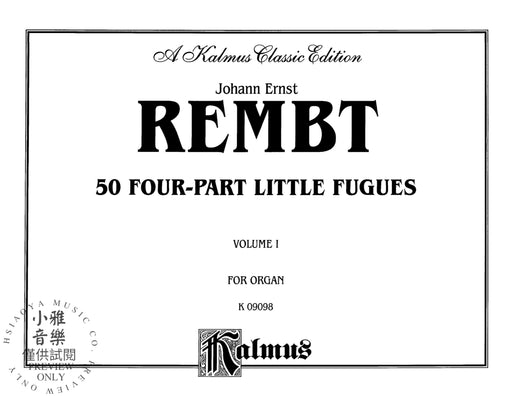 50 Four-Part Little Fugues, Volume I 復格曲 | 小雅音樂 Hsiaoya Music