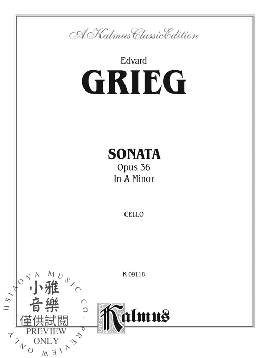 Cello Sonata in A Minor, Opus 36 葛利格 大提琴 奏鳴曲 作品 | 小雅音樂 Hsiaoya Music