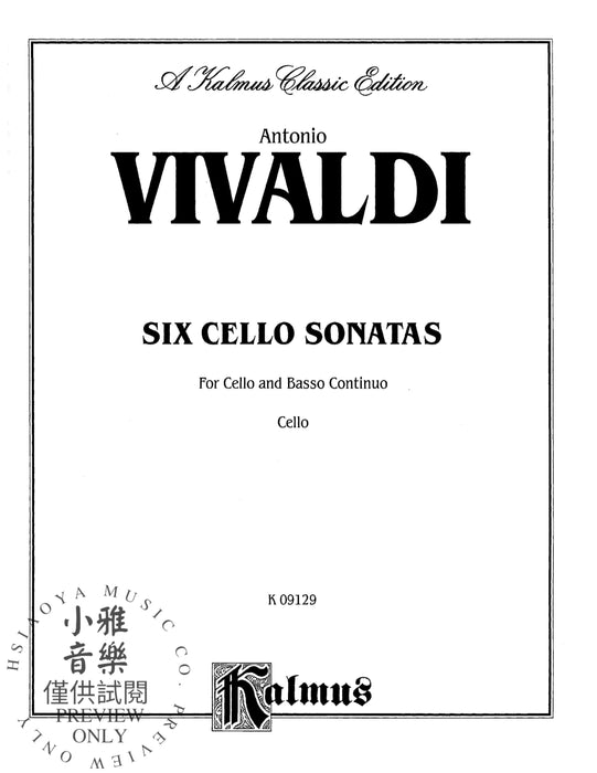 Six Sonatas for Cello and Basso Continuo 韋瓦第 奏鳴曲 大提琴 | 小雅音樂 Hsiaoya Music