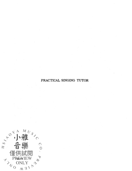 Practical Singing Tutor, Opus 474 (Complete) For Mezzo-Soprano or Contralto 作品 次女高音 | 小雅音樂 Hsiaoya Music