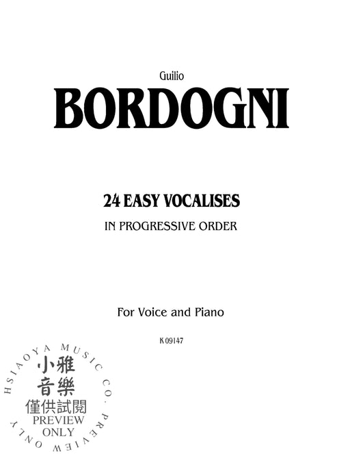 Twenty-Four Easy Vocalises in Progressive Order | 小雅音樂 Hsiaoya Music