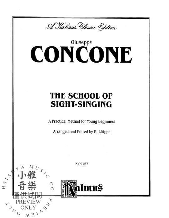 The School of Sight-Singing: Practical Method for Young Beginners (Lutgen) | 小雅音樂 Hsiaoya Music