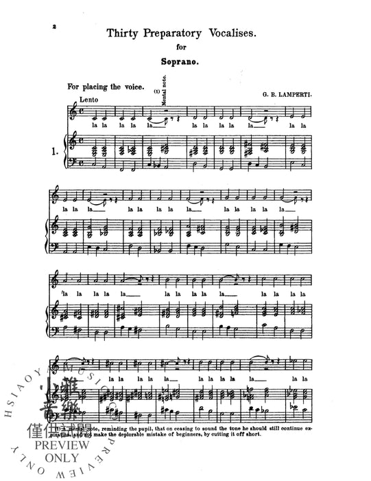 30 Preparatory Vocalises | 小雅音樂 Hsiaoya Music