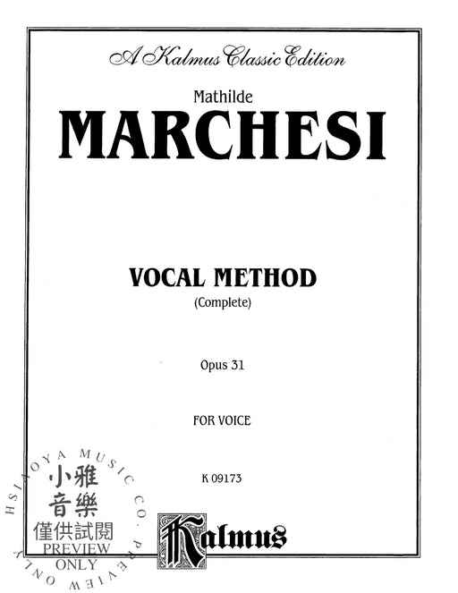 Vocal Method, Opus 31 (Complete) 作品 | 小雅音樂 Hsiaoya Music