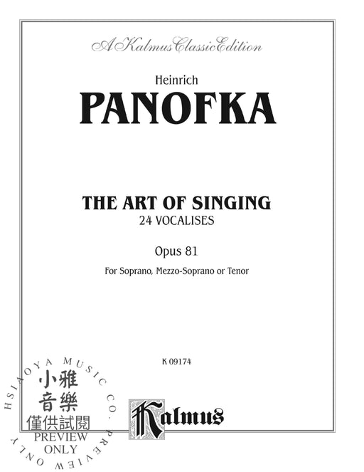 The Art of Singing - 24 Vocalises, Opus 81 作品 | 小雅音樂 Hsiaoya Music