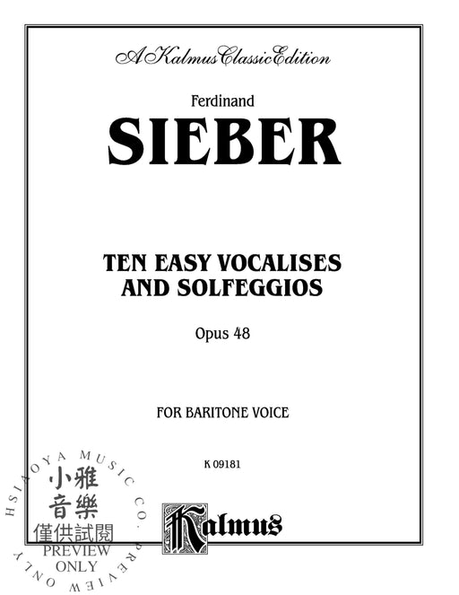 Ten Easy Vocalises and Solfeggios (Opus 48) For Baritone Voice 作品 | 小雅音樂 Hsiaoya Music