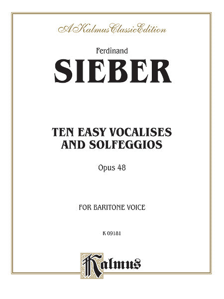 Ten Easy Vocalises and Solfeggios (Opus 48) For Baritone Voice 作品 | 小雅音樂 Hsiaoya Music
