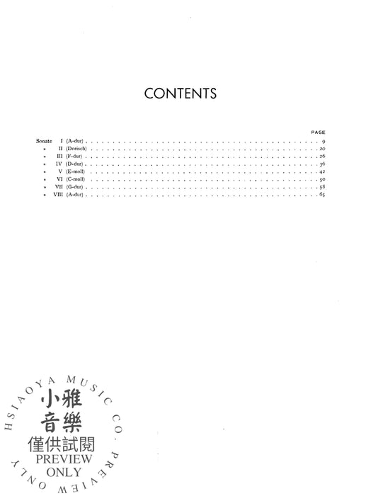 Eight Violin Sonatas 小提琴 奏鳴曲 | 小雅音樂 Hsiaoya Music