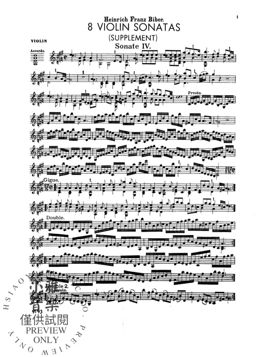 Eight Violin Sonatas 小提琴 奏鳴曲 | 小雅音樂 Hsiaoya Music