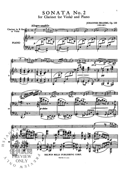Sonata No. 2 in A-flat Major, Opus 120 布拉姆斯 奏鳴曲 作品 | 小雅音樂 Hsiaoya Music