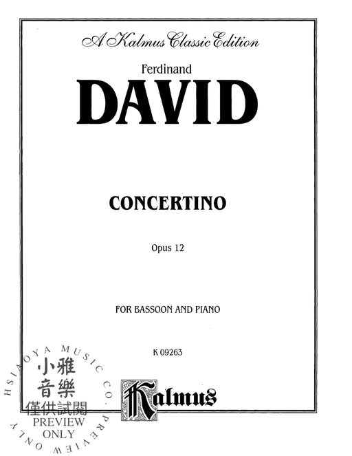 Concertino, Opus 12 大衛,費迪南 音樂會 作品 | 小雅音樂 Hsiaoya Music
