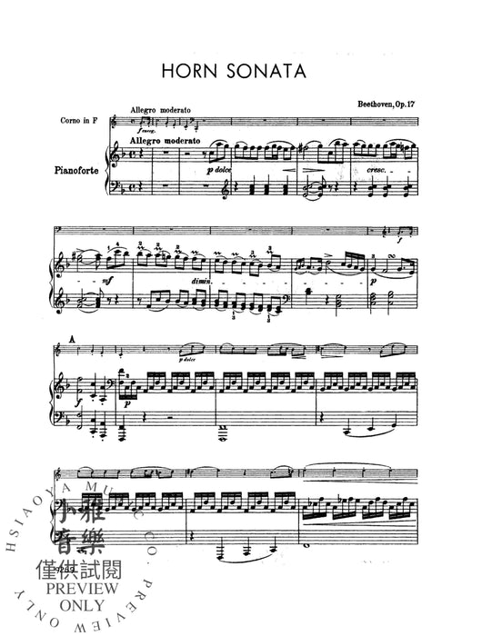Horn Sonata, Opus 17 貝多芬 法國號奏鳴曲 作品 | 小雅音樂 Hsiaoya Music