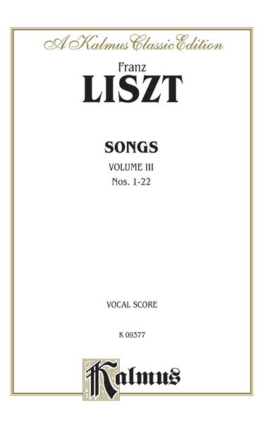 Songs, Volume III 李斯特 | 小雅音樂 Hsiaoya Music