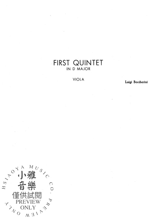 First Quintet in D Major For Guitar, Two Violins, Viola, and Cello 玻凱利尼 五重奏 吉他 小提琴 中提琴 大提琴 | 小雅音樂 Hsiaoya Music