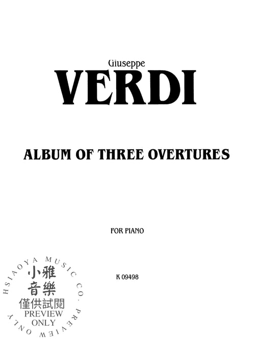 Album of Three Overtures 威爾第,朱塞佩 序曲 | 小雅音樂 Hsiaoya Music