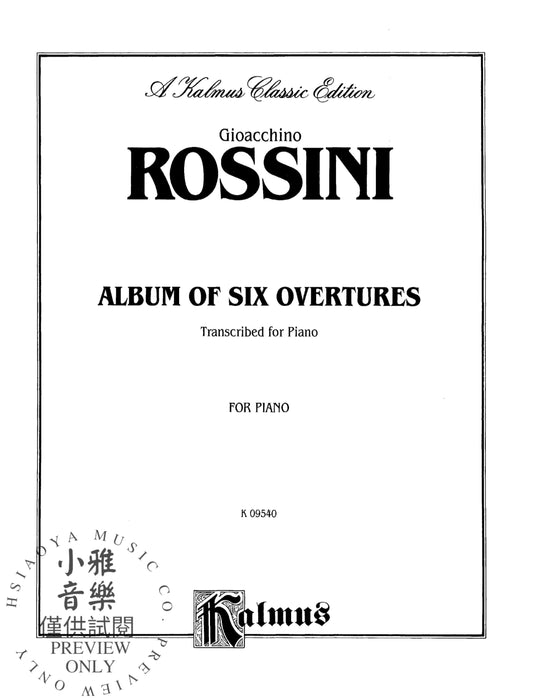 Album of Six Overtures 羅西尼 序曲 | 小雅音樂 Hsiaoya Music