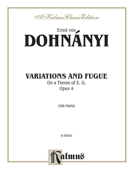 Variation & Fugue on a Theme of E. G., Opus 4 詠唱調 復格曲 主題 作品 | 小雅音樂 Hsiaoya Music