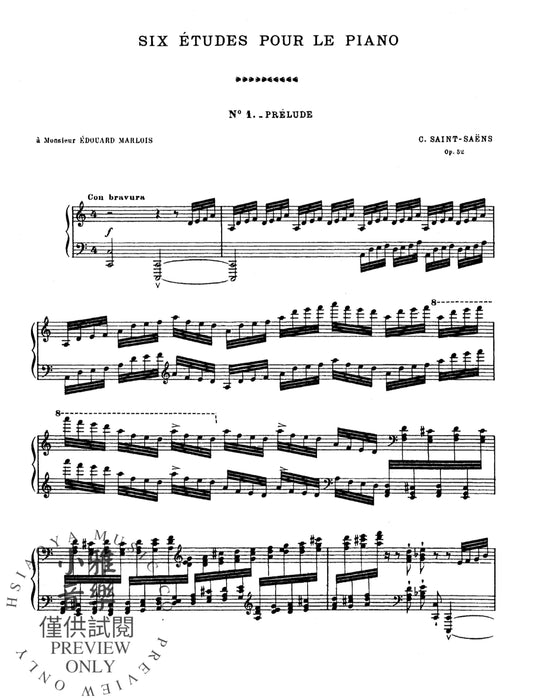 Six Etudes, Opus 52 聖桑斯 練習曲 作品 | 小雅音樂 Hsiaoya Music