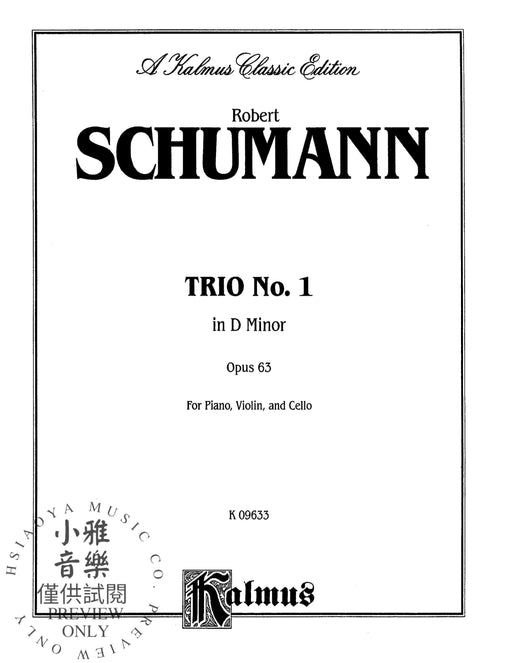 Trio No. 1, Opus 63 舒曼羅伯特 三重奏 作品 | 小雅音樂 Hsiaoya Music