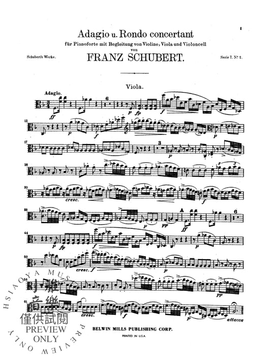 Adagio and Rondo Concertante in F Major 舒伯特 慢板 迴旋曲 複協奏曲 | 小雅音樂 Hsiaoya Music