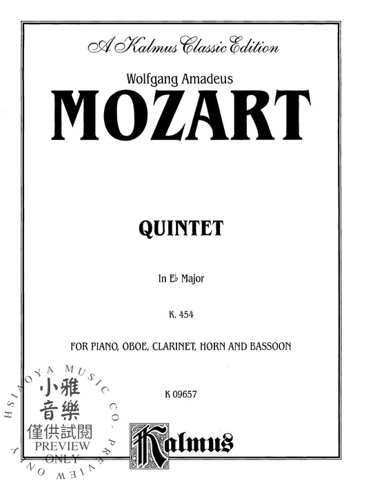 Quintet in E-flat, K. 452 For Piano, Oboe, Clarinet, Horn and Bassoon 莫札特 五重奏 鋼琴 雙簧管 豎笛法國號 低音管 | 小雅音樂 Hsiaoya Music