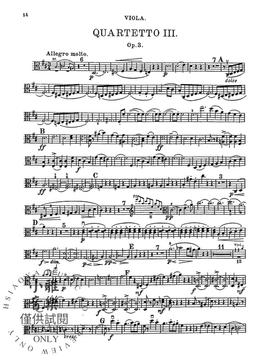 Piano Quartets No. 3 in B Minor, Opus 3 孟德爾頌,菲利克斯 鋼琴 四重奏 作品 | 小雅音樂 Hsiaoya Music