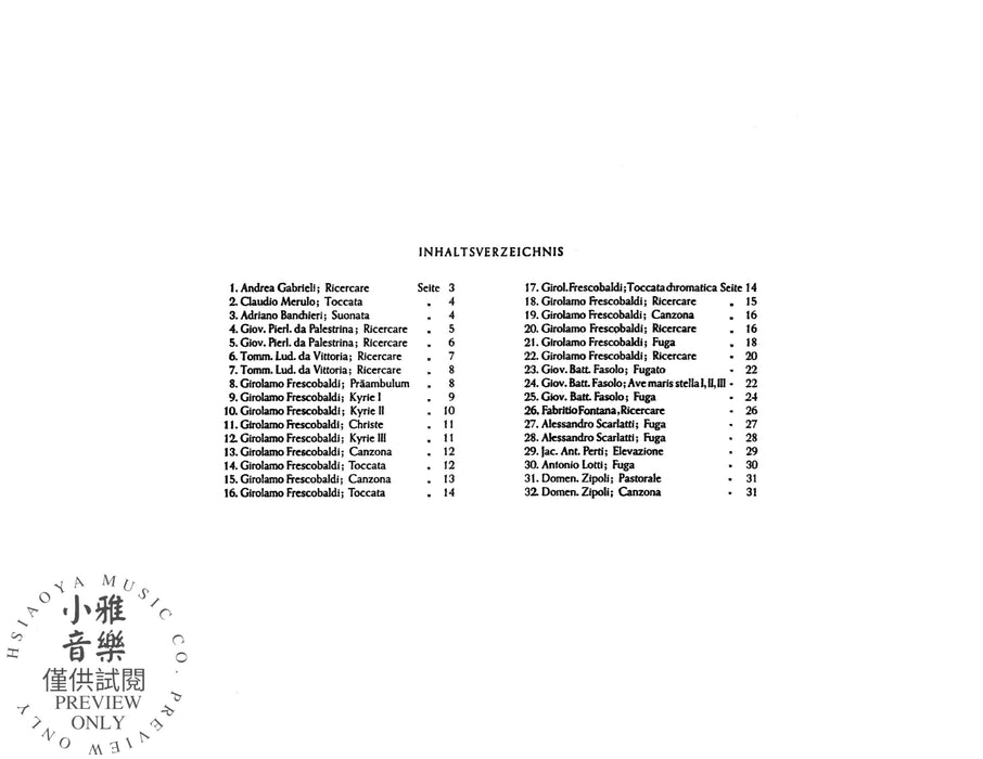 Old Italian Organ Music Gabrieli, Frescobaldi, and Others 管風琴 | 小雅音樂 Hsiaoya Music