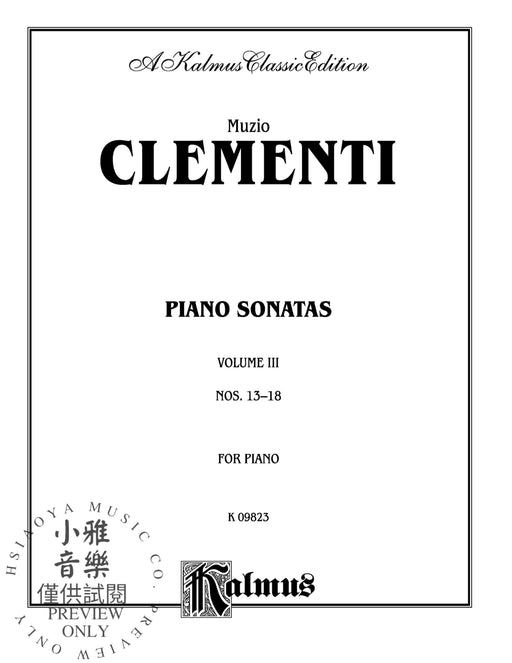 Piano Sonatas, Volume III (Nos. 13-18) 克雷門悌穆奇歐 鋼琴 奏鳴曲 | 小雅音樂 Hsiaoya Music