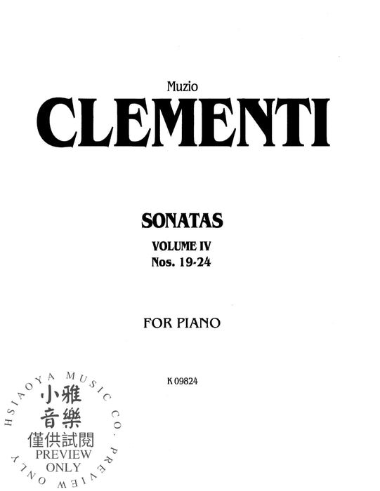 Piano Sonatas, Volume IV (Nos. 19-24) 克雷門悌穆奇歐 鋼琴 奏鳴曲 | 小雅音樂 Hsiaoya Music