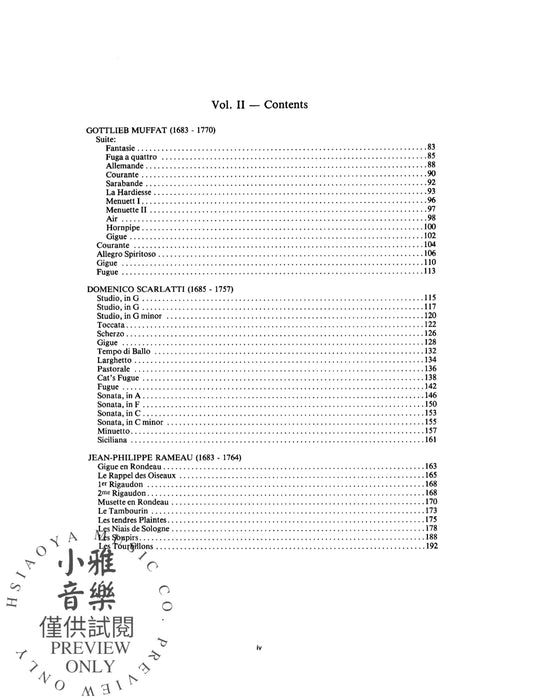 Early Keyboard Music, Volume II 鍵盤樂器 | 小雅音樂 Hsiaoya Music