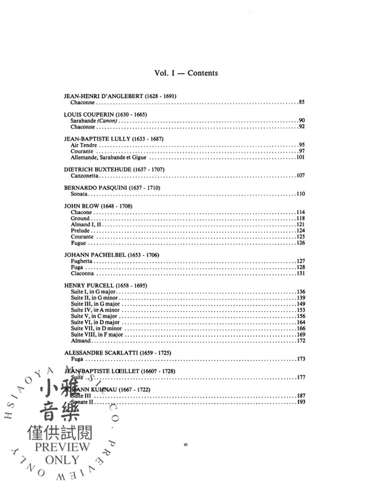 Early Keyboard Music, Volume II 鍵盤樂器 | 小雅音樂 Hsiaoya Music