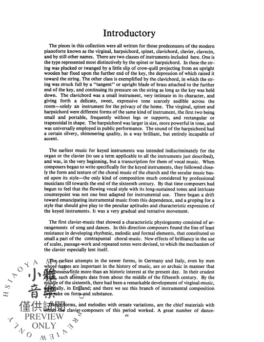 Early Keyboard Music, Volume II 鍵盤樂器 | 小雅音樂 Hsiaoya Music