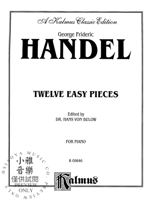 Twelve Easy Pieces 韓德爾 小品 | 小雅音樂 Hsiaoya Music