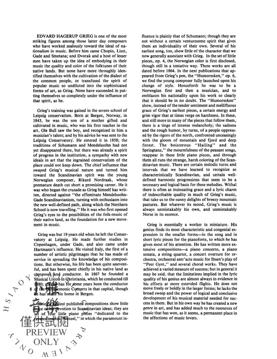 Selected Compositions, Volume I 葛利格 | 小雅音樂 Hsiaoya Music