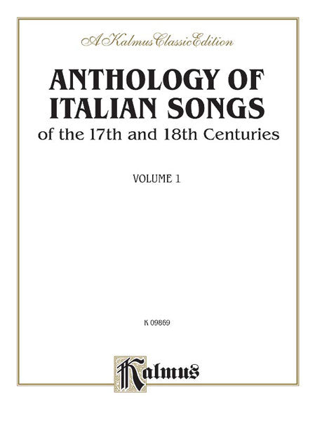 Anthology of Italian Songs (17th & 18th Century), Volume I Vocal Collection | 小雅音樂 Hsiaoya Music