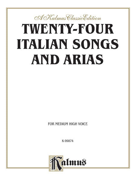 Twenty-four Italian Songs and Arias With English and Italian Text 詠唱調 | 小雅音樂 Hsiaoya Music