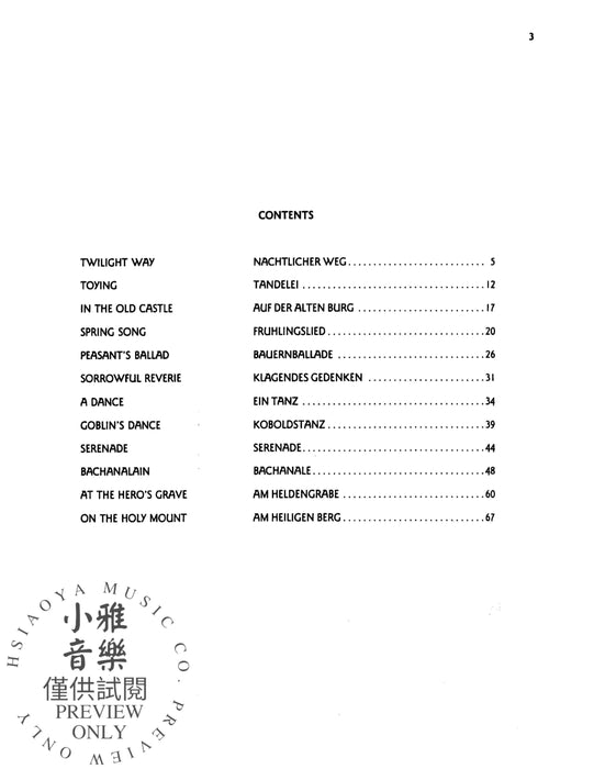 Poetical Tone Pictures, Opus 85 德弗札克 作品 | 小雅音樂 Hsiaoya Music