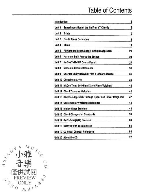 Contemporary Chord Khancepts 和弦 | 小雅音樂 Hsiaoya Music