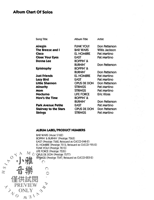 Pat Martino: The Early Years Jazz Guitar Solos 爵士音樂吉他 獨奏 | 小雅音樂 Hsiaoya Music