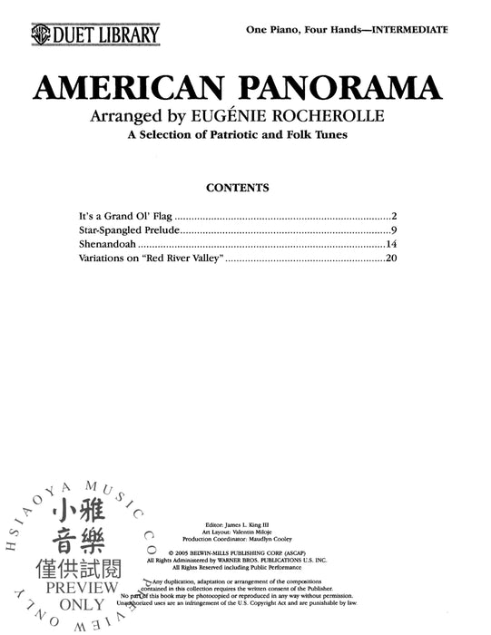 American Panorama A Selection of Patriotic and Folk Tunes 三重奏 民謠 | 小雅音樂 Hsiaoya Music
