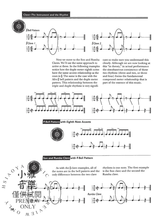 The Essence of Afro-Cuban Percussion & Drum Set Includes the Rhythm Section Parts for Bass, Piano, Guitar, Horns, & Strings 擊樂器 節奏樂節 鋼琴 吉他 弦樂 | 小雅音樂 Hsiaoya Music