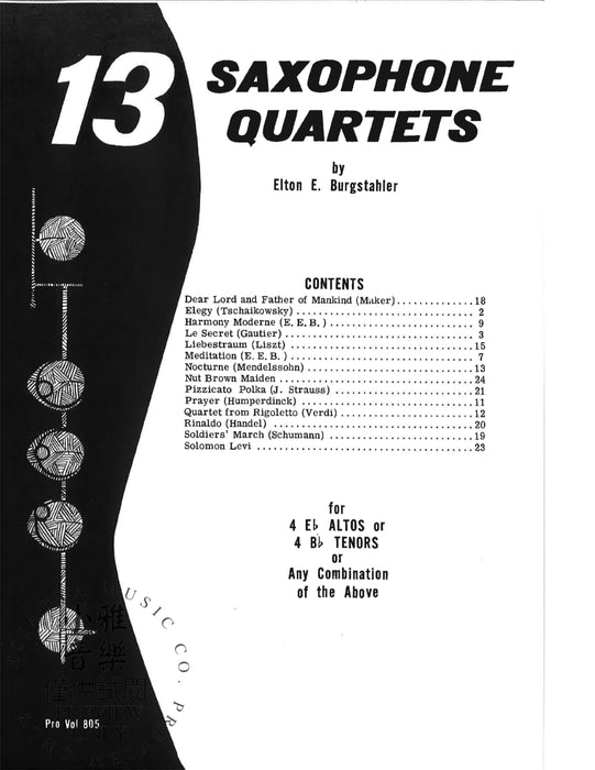 13 Saxophone Quartets 薩氏管 四重奏 | 小雅音樂 Hsiaoya Music