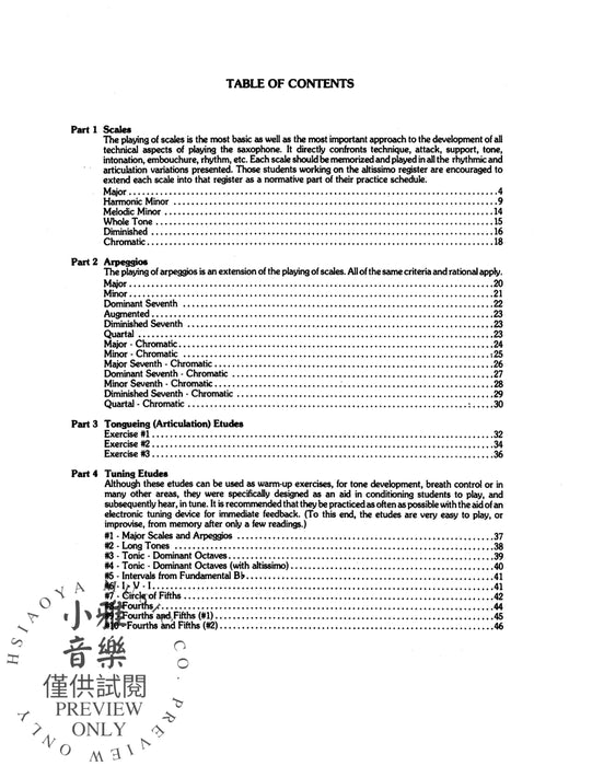 Daily Studies for All Saxophones 薩氏管 | 小雅音樂 Hsiaoya Music
