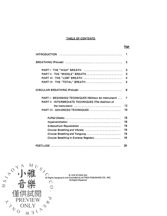 Circular Breathing For the Wind Performer 管樂 | 小雅音樂 Hsiaoya Music