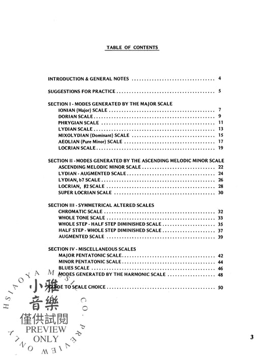 Scales for Jazz Improvisation 即興演奏 | 小雅音樂 Hsiaoya Music
