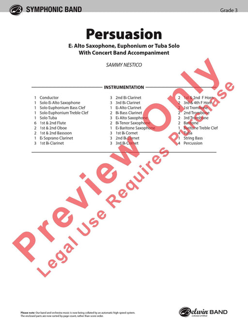 Persuasion Alto Saxophone Solo Feature 中音薩氏管獨奏 | 小雅音樂 Hsiaoya Music