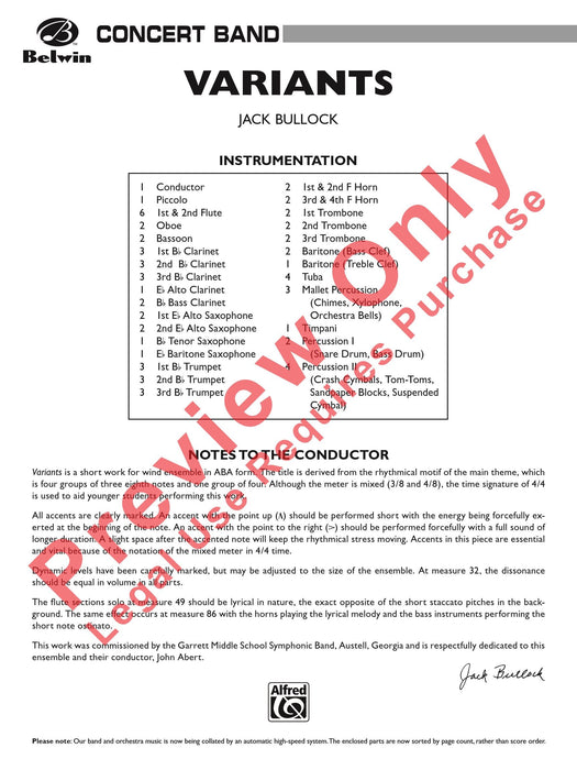 Variants 詠唱調 總譜 | 小雅音樂 Hsiaoya Music