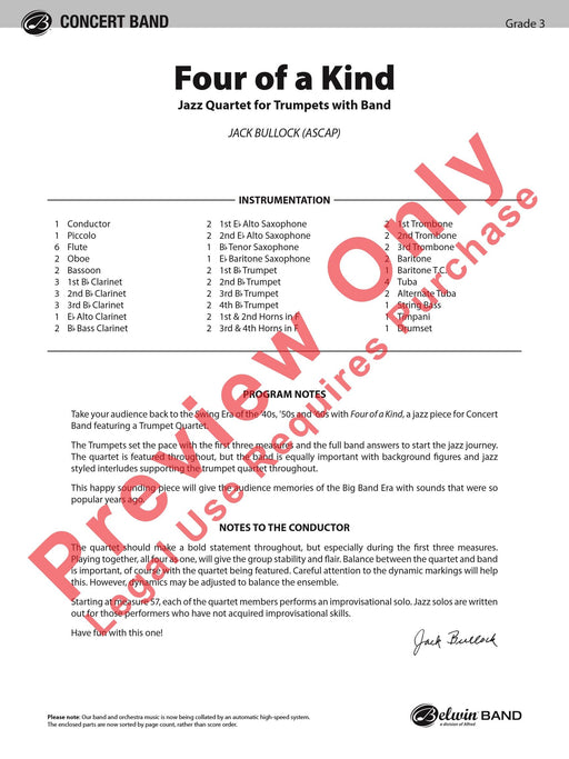 Four of a Kind Jazz Quartet 爵士音樂四重奏 總譜 | 小雅音樂 Hsiaoya Music