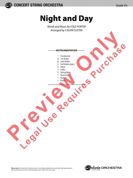 Night and Day 總譜 | 小雅音樂 Hsiaoya Music