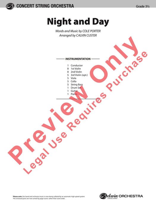 Night and Day 總譜 | 小雅音樂 Hsiaoya Music